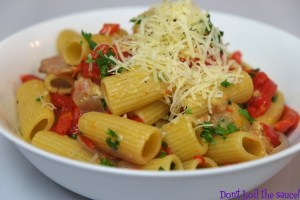 Spicy Capsicum and Bacon Pasta Dont Boil The Sauce