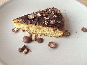 Chocolate Topped Peanut Butter Cake
